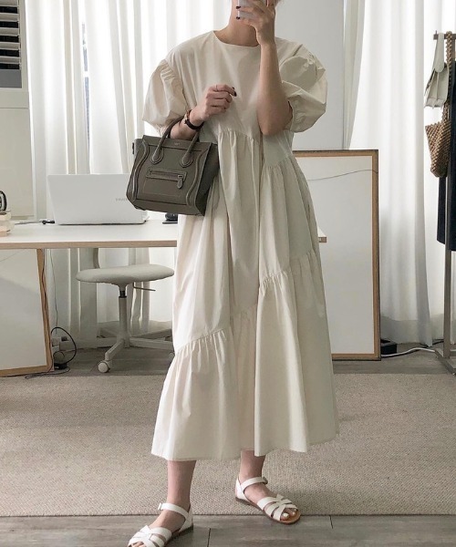 FAVORITO ワンピース 半袖 パフスリーブワンピース : ZOZOTOWN Yahoo