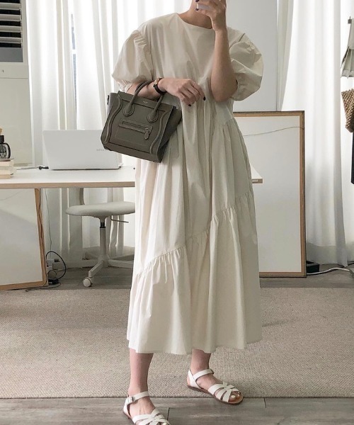 FAVORITO ワンピース 半袖 パフスリーブワンピース : ZOZOTOWN Yahoo