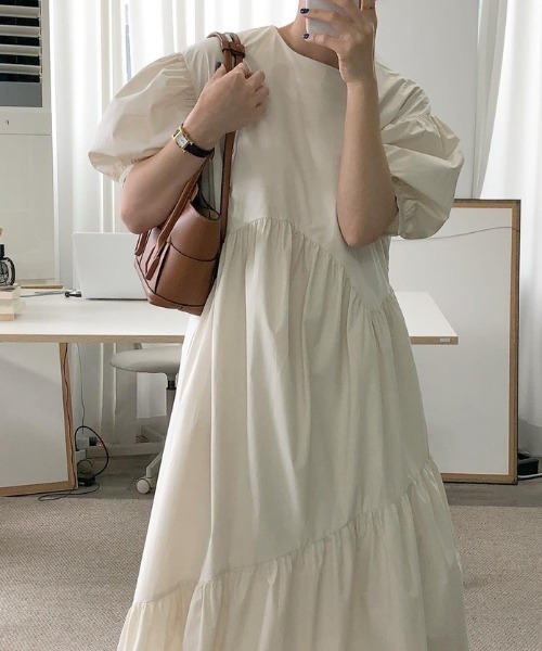 FAVORITO ワンピース 半袖 パフスリーブワンピース : ZOZOTOWN Yahoo