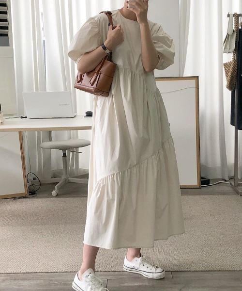 FAVORITO ワンピース 半袖 パフスリーブワンピース : ZOZOTOWN Yahoo
