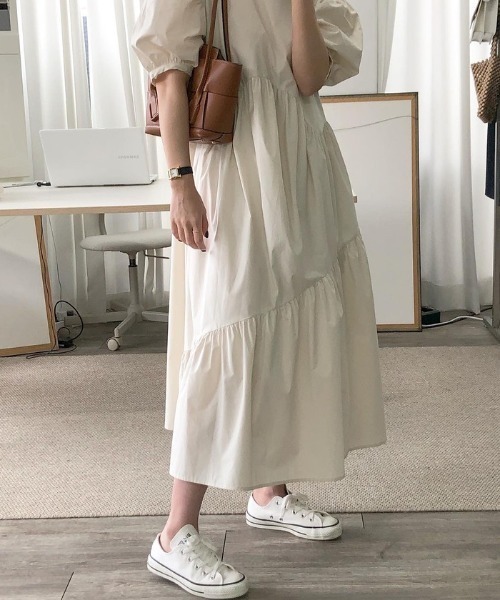 FAVORITO ワンピース 半袖 パフスリーブワンピース : ZOZOTOWN Yahoo