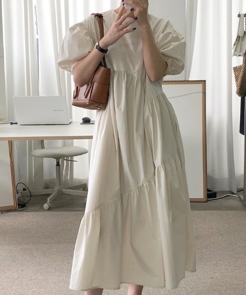 FAVORITO ワンピース 半袖 パフスリーブワンピース : ZOZOTOWN Yahoo