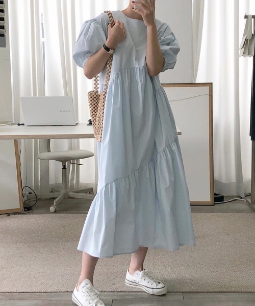 FAVORITO ワンピース 半袖 パフスリーブワンピース : ZOZOTOWN Yahoo