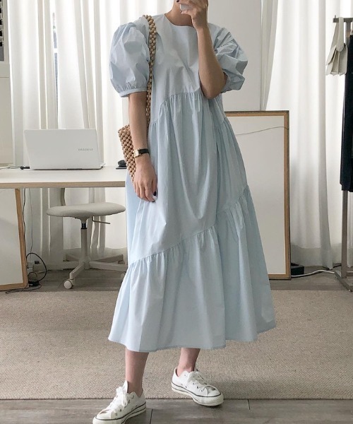 FAVORITO ワンピース 半袖 パフスリーブワンピース : ZOZOTOWN Yahoo