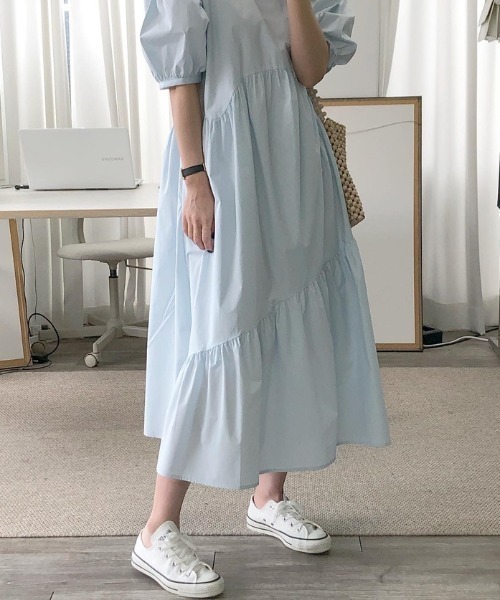 FAVORITO ワンピース 半袖 パフスリーブワンピース : ZOZOTOWN Yahoo