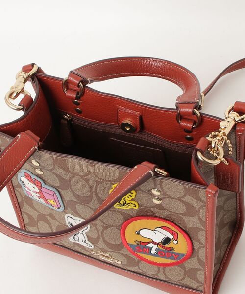 極美品❗️COACH ピーナッツコラボ チャーリーブラウン 2wayバッグ COACH（コーチ） 2WAYバッグ「PEANUTSコラボ」 - ブラウン レディース