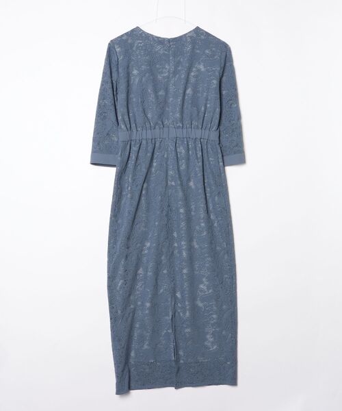 「AIMER」 「aimer anche」7分袖ワンピース MEDIUM ブルー レディース_画像2
