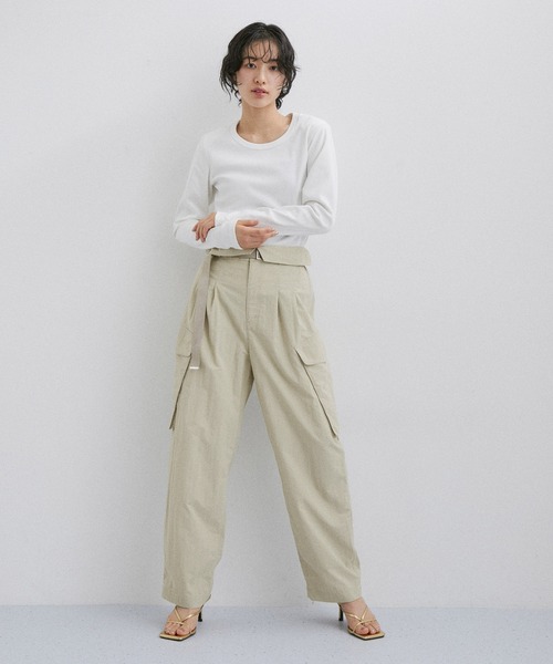 「ADAM ET ROPE'」 カーゴパンツ 36 ベージュ系その他 レディース_画像7