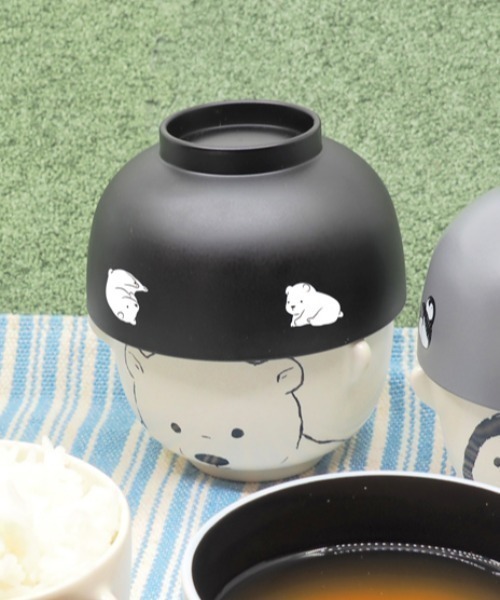 Paradise Picnic 食器 モノクロあにまる お茶碗・汁椀セット