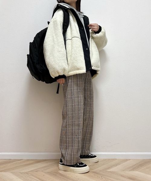 茶系チェックハカマパンツ Cham. パンツ チェックパンツ レディース メンズ : ZOZOTOWN