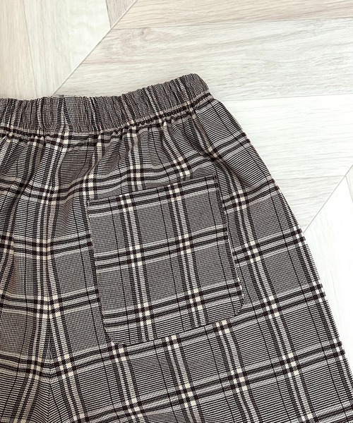 茶系チェックハカマパンツ ☆新品☆chambre de charme チェックパンツ