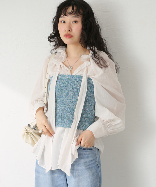 Spick＆Span（スピック アンド スパン） ベスト ジレ メランジェニット
