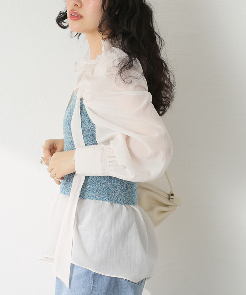 Spick&span ベスト Spick＆Span（スピック アンド スパン） ベスト C/Peケーブルニット