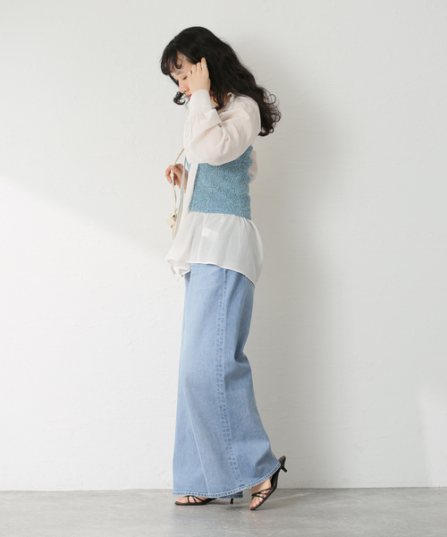 Spick＆Span（スピック アンド スパン） ベスト ジレ メランジェニット