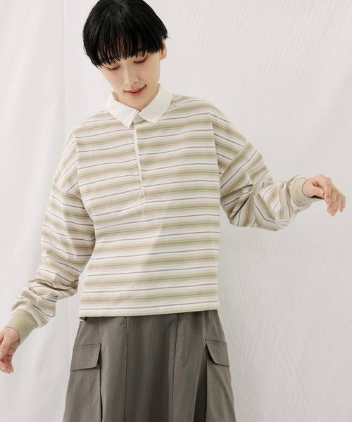 EKAL（エカル） tシャツ ネイチャーボーダープルオーバー レディース