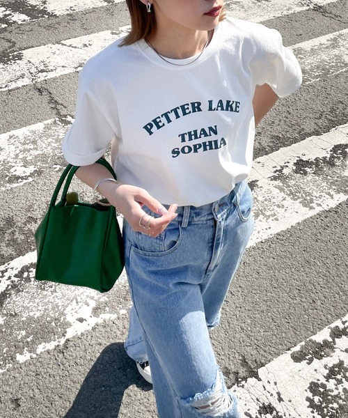 【glamor】★極美品★文字ロゴ★Tシャツ★レディース★サイズM★ ロゴ Tシャツ レディース 通販 ロゴTシャツ ロゴtシャツ tシャツ