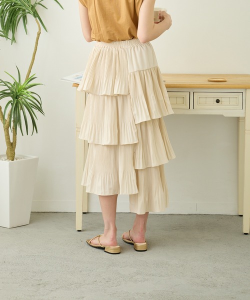 スカート アシンメトリーティアードスカート : ZOZOTOWN Yahoo!店