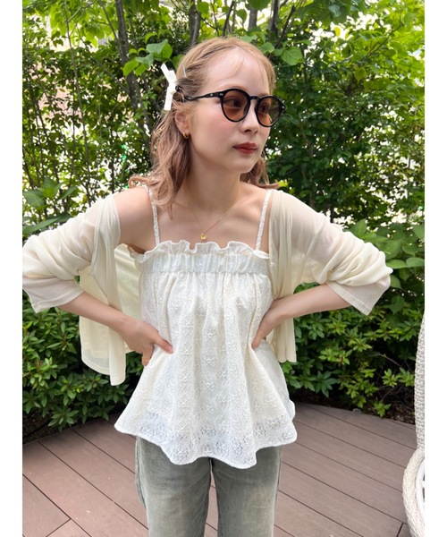 カーディガン シアーラメカーディガン レディース jumelle カーディガン シアーラメカーディガン レディース