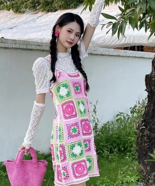 ＊＊ さん専用　cotton lace  one piece cotton lace flare mini onepiece – BUNNY APARTMENT