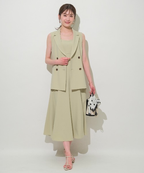 ワンピース ダブルブレストジレ＋ワンピース