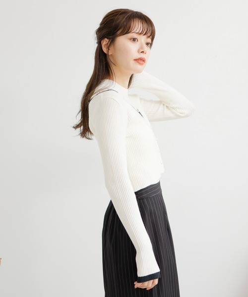 tシャツ コンパクトパールニットアンサンブル レディース LADYMADE tシャツ コンパクトパールニットアンサンブル