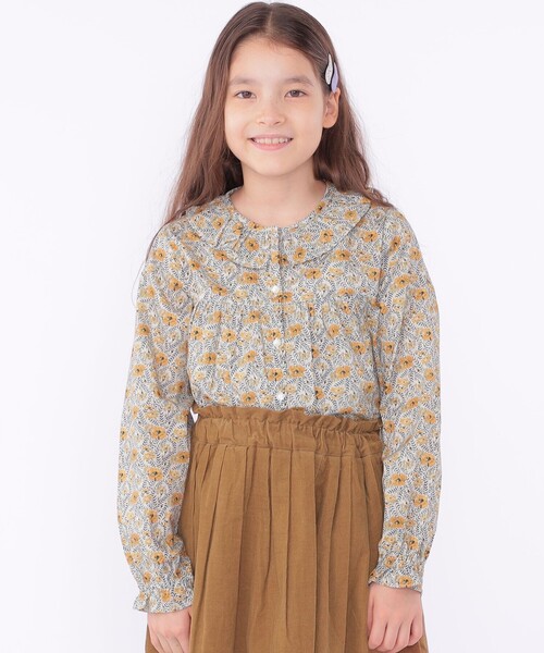SHIPS ブラウス シャツ KIDS:140〜150cm / リバティ 長袖 キッズ