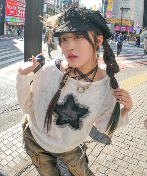 チェーンダメージユニセックスTシャツ チェーンダメージユニセックスTシャツ（カットソー・Tシャツ｜黒