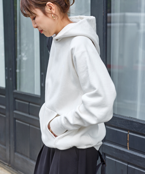 【新品未使用】「ATON」白スウェット ATON スウェット 「ATON/エイトン」 GARMENT DYED URAKE HOODIE