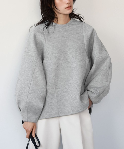 ELFRANK tシャツ ダンボールニットボリューム袖プルオーバー