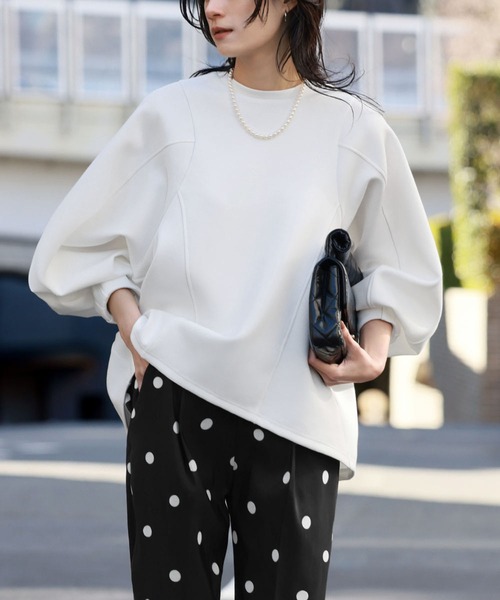 ELFRANK tシャツ ダンボールニットボリューム袖プルオーバー