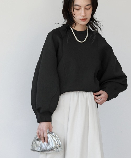 ELFRANK tシャツ ダンボールニットボリューム袖プルオーバー