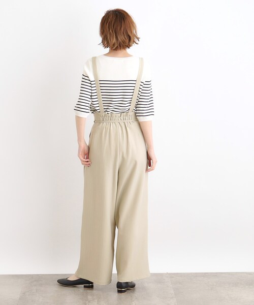 grove パンツ 「2WAY」サス付きワイドパンツ レディース