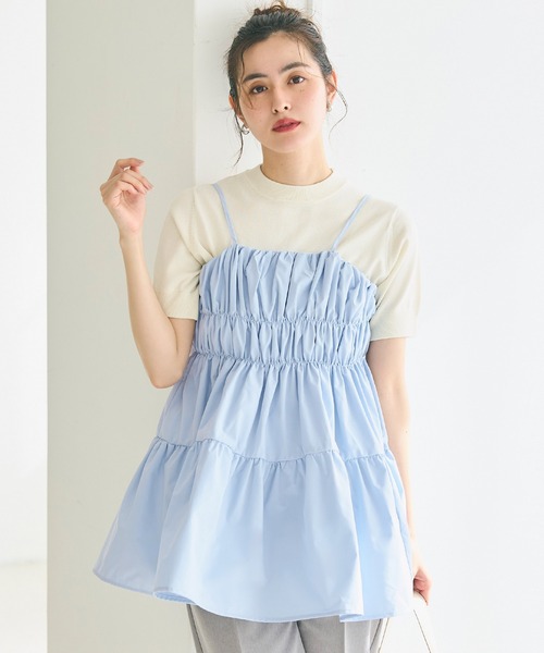 coca（コカ） キャミソール パリフワギャザーキャミチュニック