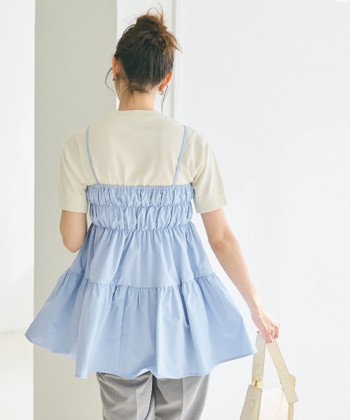 coca（コカ） キャミソール パリフワギャザーキャミチュニック