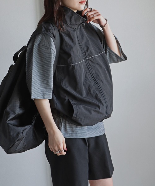 MARK&LONA ジップベスト ベーシックベスト | メンズ | 1枚 | MJ0087 | ブラック – Tshirt