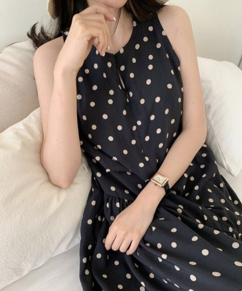 deux amour ワンピース 水玉ノースリワンピース : ZOZOTOWN Yahoo!店