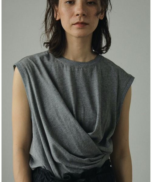 anuke（アンヌーク） タンクトップ ノースリーブ Drape Cut Tanktop