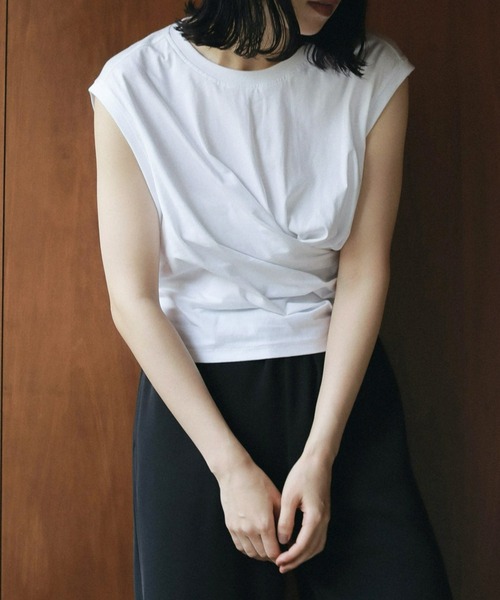 anuke（アンヌーク） タンクトップ ノースリーブ Drape Cut Tanktop