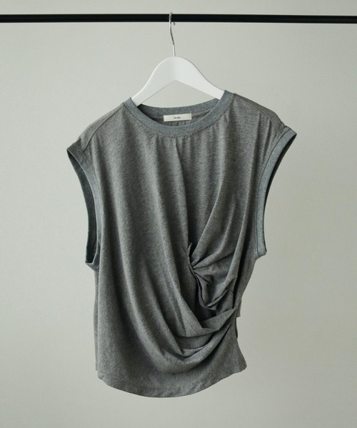 anuke（アンヌーク） タンクトップ ノースリーブ Drape Cut Tanktop