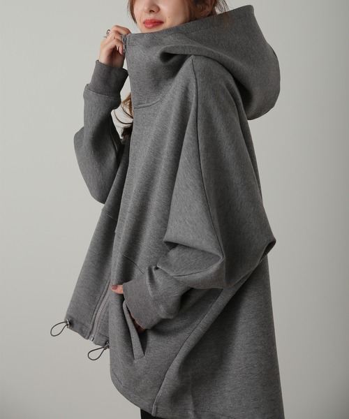 HUG.U（ハグユー） パーカー 変形シルエットパーカー レディース