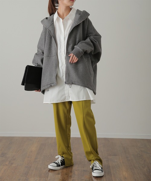 HUG.U（ハグユー） パーカー 変形シルエットパーカー レディース