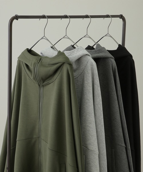 HUG.U（ハグユー） パーカー 変形シルエットパーカー レディース