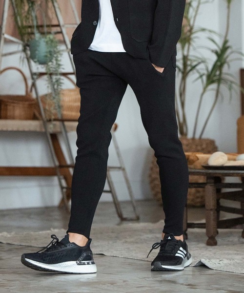 CAMBIO パンツ mp12676- Stretch Milan Rib Tapered Pants テーパード 