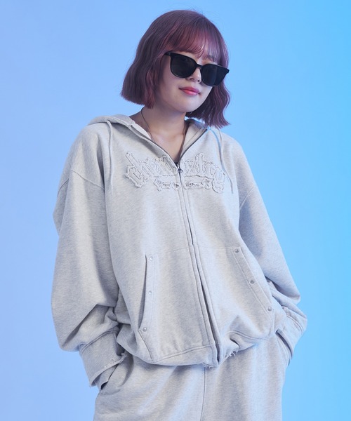 sedacle ピグメント加工ジップパーカー ボルドー smallサイズ sedacle（セダクル）の「ピグメント加工ジップパーカー 【SETUP