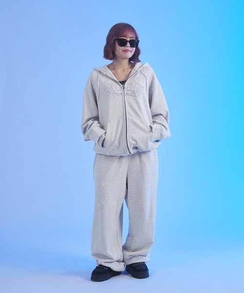 sedacle ピグメント加工ジップパーカー　チャコールグレー　Mサイズ sedacle セダクル ピグメント加工ジップパーカー チャコール