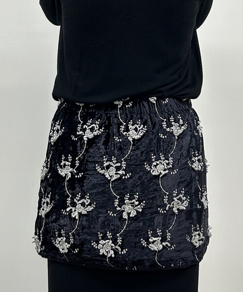 Loungedress スカート 「crinkle crinkle crinkle」エンブロイダリー 
