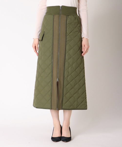 エレッセ キルティング スカート ハートキルティングAラインスカート(D8169)