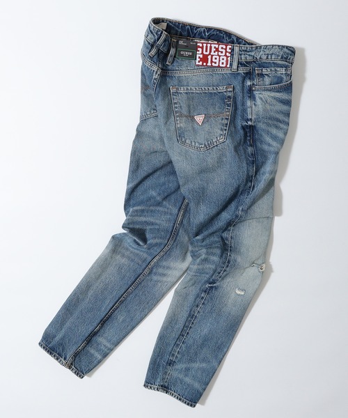 GUESS（ゲス） ワイドパンツ ジーンズ GUESS DRAKE ストレートジーンズ 