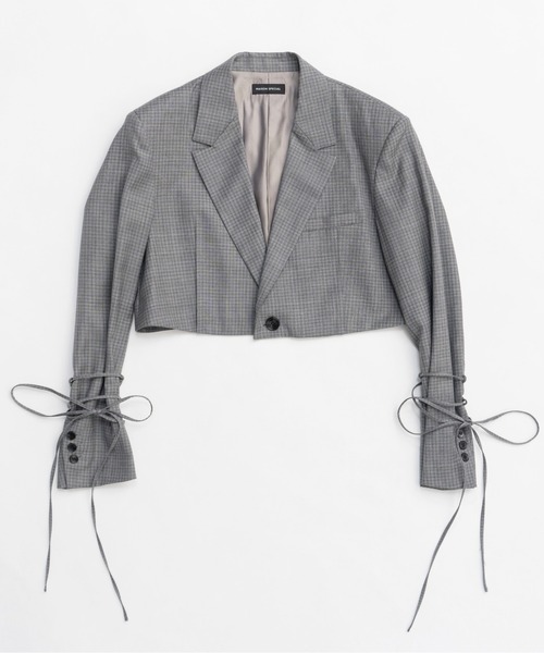 Maison Special レース テーラードジャケット Lace Fabric Docking Jacket/レースドッキングジャケット