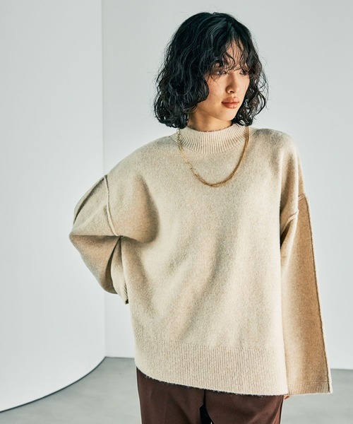 LEPSIM（レプシィム） ニット セーター 7ゲージハギハイネックプル
